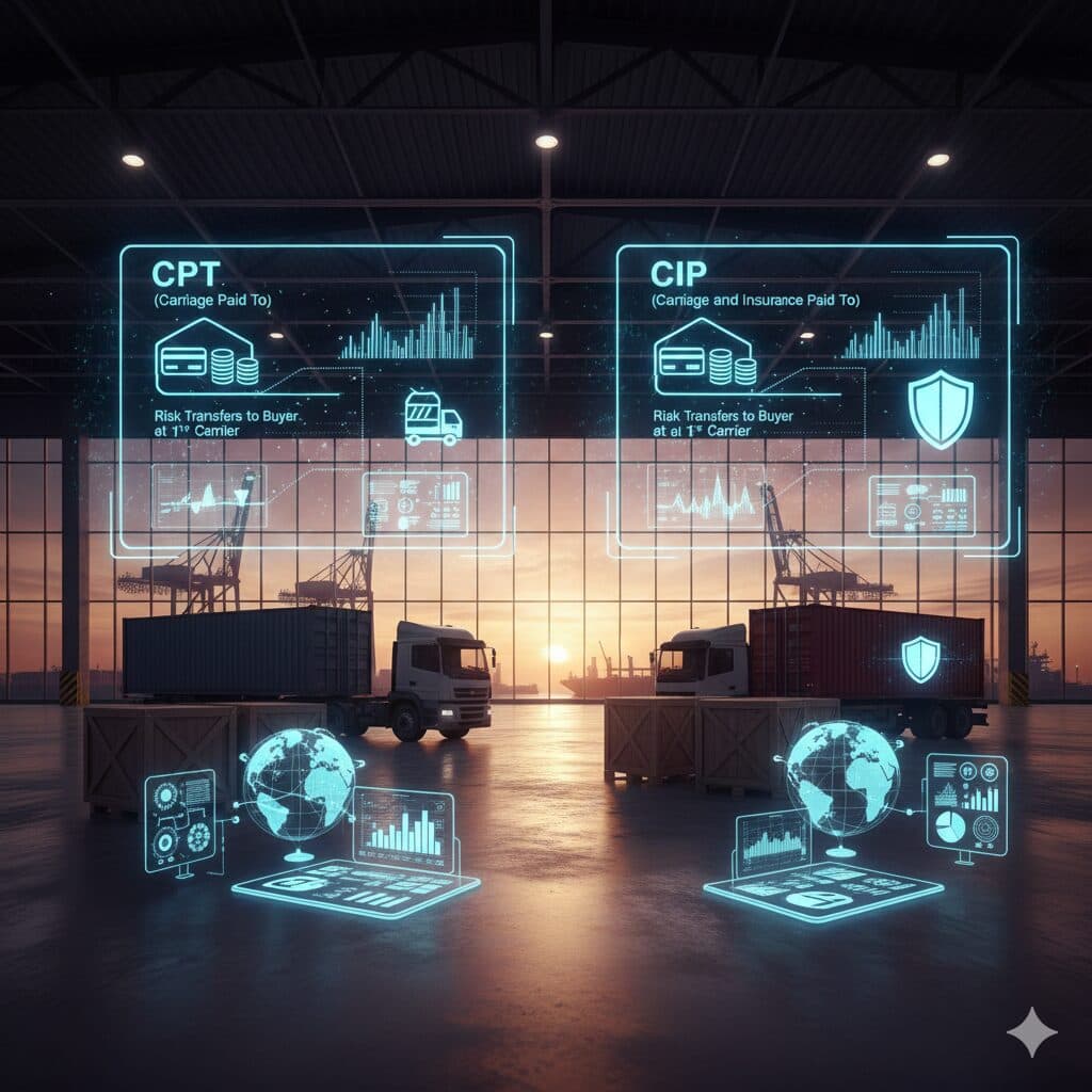 CPT (Carriage Paid To) ve CIP (Carriage and Insurance Paid To) Farkı